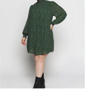 Reformation NWT Brandi Dress Green Floral Smocked ES Coriander 2X Plus New